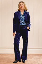 Gaia Stretch Corduroy Blazer | Atlantic Blue