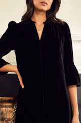 Astrid Velvet Dress | Black