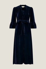Astrid Velvet Dress | Navy - Aspiga