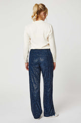 Sequin Trousers | Blue - Aspiga