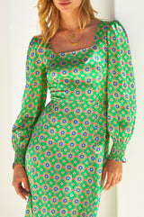 Iyla-Dress-Geo-Floral-Green