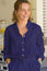 Women's Collared Linen Shirt | Navy