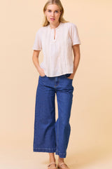 Vienna Short Sleeve Blouse | Cream