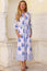 Cara Block Print Dress | Wild Flower Buta Blue
