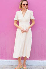 Esha Cheesecloth Dress | Ecru