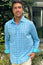 Men's Organic Cotton Shirt | Hyacinth Blue/Turquoise
