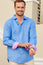 Men's Premium Linen Shirt | Marina Blue