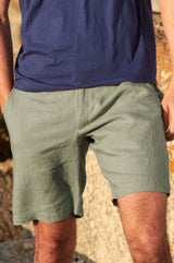 Men's Premium Linen Shorts | Khaki