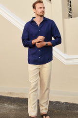 Men's Premium Linen Trousers | Natural