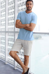 Men's Crew Neck T-Shirt | Sky Blue