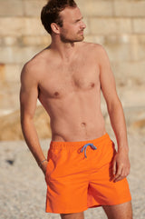 Men's Recycled Plain Swim Shorts | Plain Orange