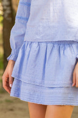 Sivota Organic Cotton Dobby Skirt | Baby Blue