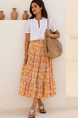 One Size Skirt | Dianthus Yellow/White - Aspiga