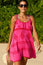 Imogen Cotton Mini Dress | Pink/Red