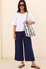 Linen Shell Top | White