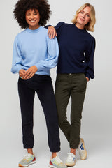 Merino Cashmere Blend Crew Neck Jumper | Navy