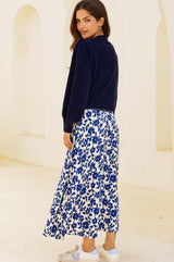 Merino Cashmere Blend Crew Neck Jumper | Navy