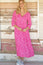 Emma EcoVero™ Midi Dress | Pink/Pink
