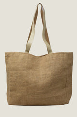 Coral Jute Beach Bag | Natural/Gold