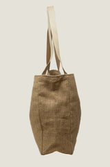 Coral Jute Beach Bag | Natural/Gold