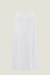 Cami V Midi Slip Dress | White