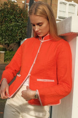 Cotton Quilted Jacket | Orange - Aspiga