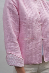 Cotton Quilted Jacket | Pink - Aspiga