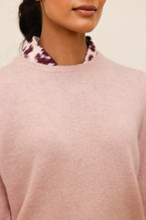 Alpaca Blend Puff Sleeve Jumper | Dusty Pink