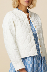 Polly Quilted Jacket | Off White - Aspiga