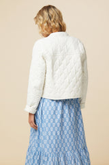 Polly Quilted Jacket | Off White - Aspiga