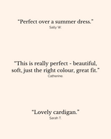 Reviews of the cardigan.