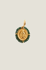 Santa Maria Charm | Gold/Forest Green