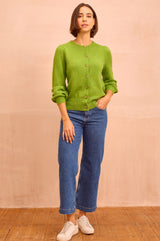 Denim Wide Leg Crop Jean | Mid Wash