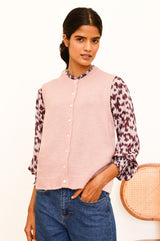 Alpaca Blend Gilet | Dusty Pink