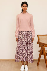 Alpaca Blend Puff Sleeve Jumper | Dusty Pink