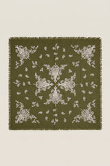 Paisley Print Square Scarf | Paisley/Sage Green