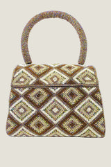 Beaded Handbag | Tonal Gold