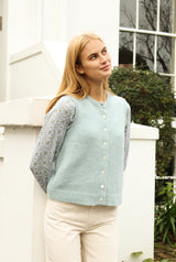 Clea Blouse | Flower Tile Green/Lilac