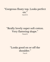 Ilana Frill Organic Cotton Gauze Top | Dazzling Blue