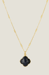 ASHIANA Clover Necklace | Navy