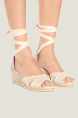Bluma Canvas Wedge Espadrilles | Ivory