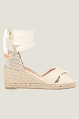 Bluma Canvas Wedge Espadrilles | Ivory