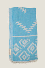 Pestemal Greek Absorbent Towels | Turquoise - Aspiga