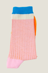 Striped Ribbed Sock | Pink/Blue