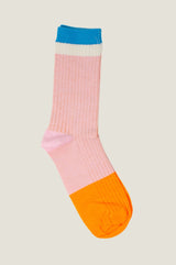 Striped Ribbed Sock | Pink/Blue