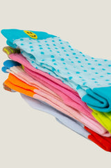 Spot Smiley Sock | Blue