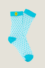 Spot Smiley Sock | Blue