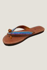 Tanzi Soft Padded Sole Leather Sandals | Blue