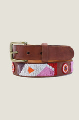 Toto Leather Belt | Pink/Red
