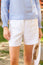 Alexandra Short Linen Shorts | White